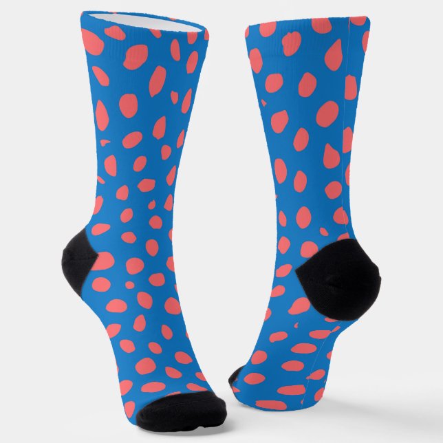Calcetines Manchas de queso Coral Blue (Angular)