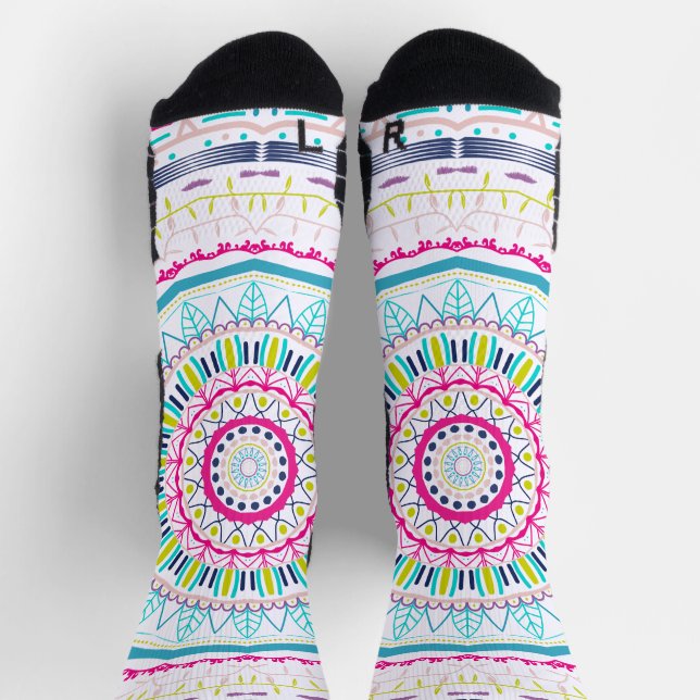 Calcetines mandala colorido (Arriba)