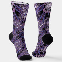 Mándala geométrico floral psicodélico trippy púrpu