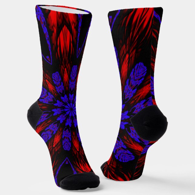 Calcetines Mandalá Hippie Boho Chic del Suroeste Bohemio (Angular)