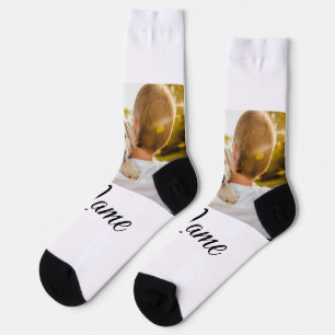 Calcetines Manta personalizada con foto de animal colorido si