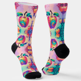 Calcetines manzana colorida