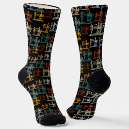 Calcetines Máquinas de Coser Retro Antiguas Patrón - Regalo d