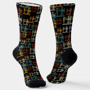 Calcetines Máquinas de Coser Retro Antiguas Patrón - Regalo d