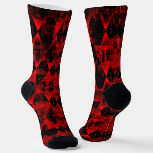 Calcetines Maravilla errática de diamantes rojos y negros