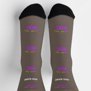 CALCETINES MARCA VERIFICADA DE CAFÉ DE PERSONALIZABLE ESTILO