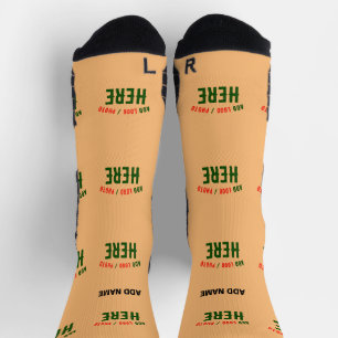 CALCETINES MARCA VERIFICADA DE NARANJA DE PAZ DE PERSONALIZAD