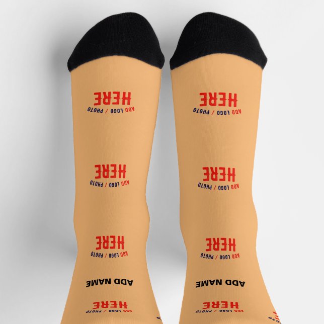 CALCETINES MARCA VERIFICADA DE NARANJA DE PAZ DE PERSONALIZAD (Arriba)