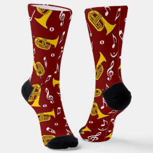 Calcetines *Marchando notas musicales de Baritone