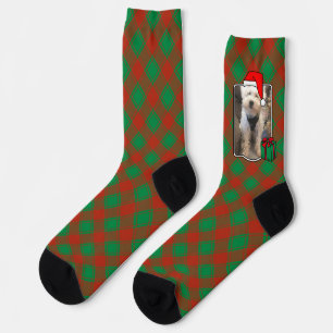 Calcetines Marco fotográfico rojo y negro para Navidades pers