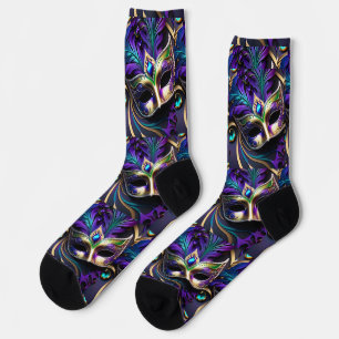 Calcetines Mardi Gras Design Premium Crepé