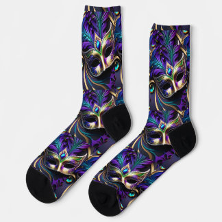Calcetines Mardi Gras Design Premium Crepé