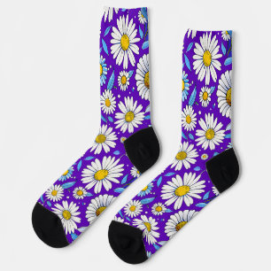 Calcetines Margaritas y Hojas