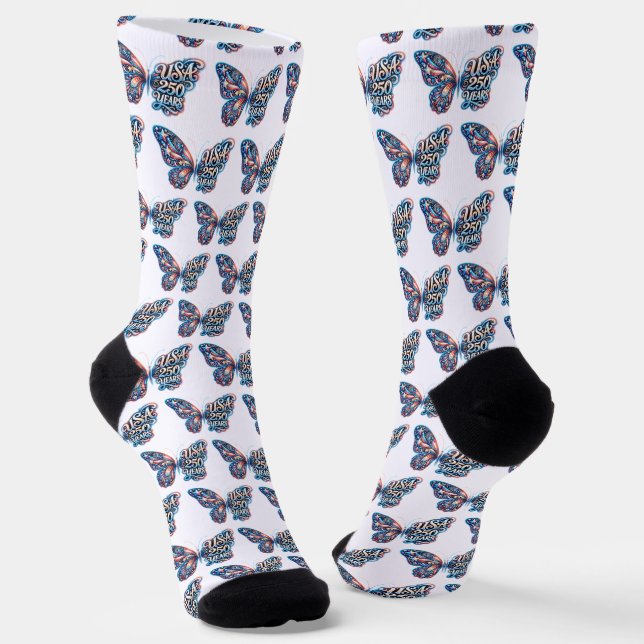 Calcetines Mariposa para el 250 aniversario de EE. UU. (Angular)