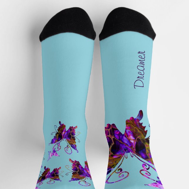 Calcetines Mariposas de Fantasía (Arriba)