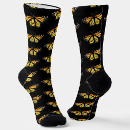 Calcetines - Mariposas monarcas en negro
