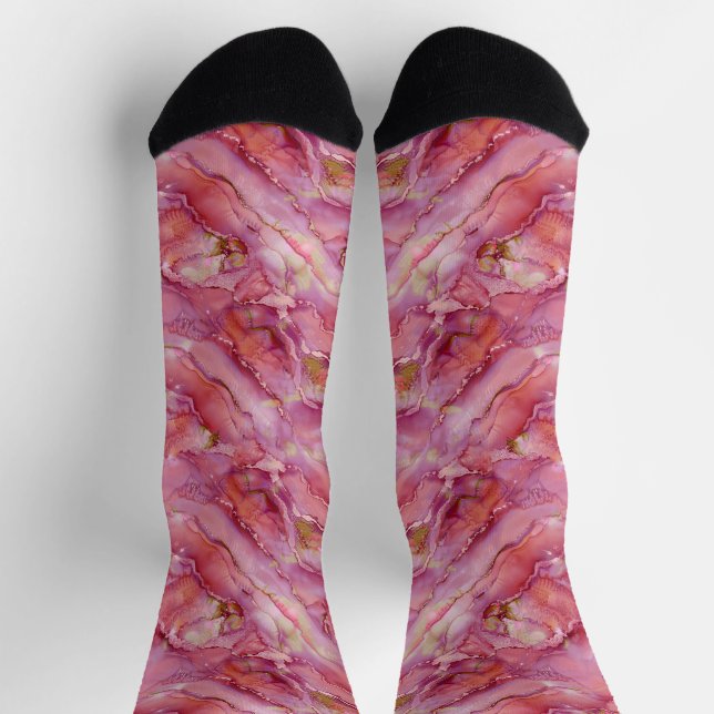 Calcetines Mármol rosado (Arriba)