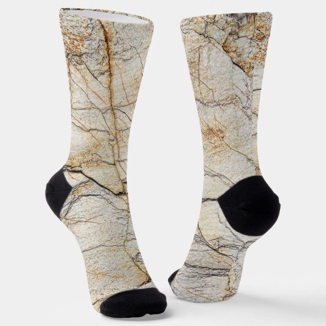 Calcetines Mármol texturizado marrón y negro (Angular)