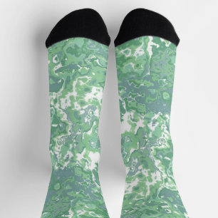 Calcetines Mármol Verde Monocromo