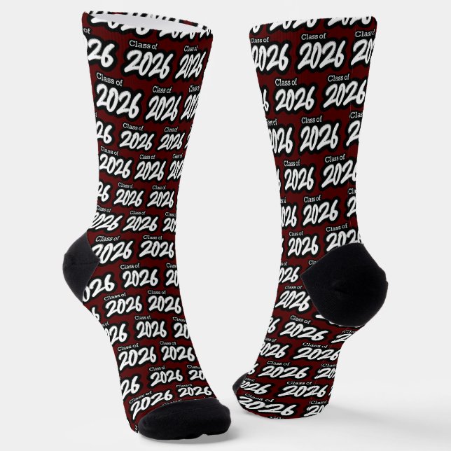 Calcetines Maroon Bold Brush Clase de Socks 2026 (Angular)