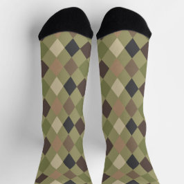 Calcetines Marrón verde de Camo Militar