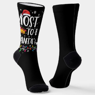 Calcetines Más Probable Que Le Dé Órdenes a Santa Divertida N
