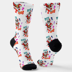 Calcetines Más rizz mas - Navidad Rizz divertido Santa