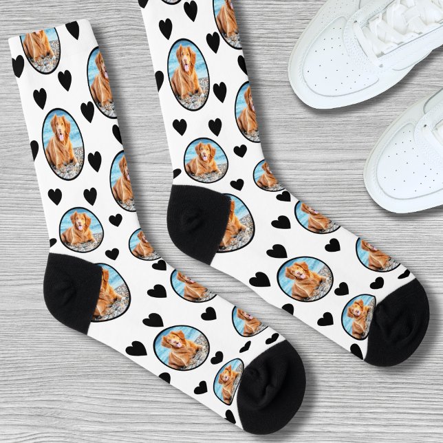 Calcetines Mascota Perro Lindo Foto Personalizada (Cute Pet Dog Custom Photo Socks )