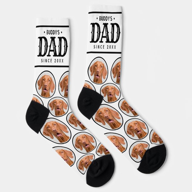 Calcetines Mascota Perro Papá Regalo Personalizado Patrón de  (Derecha)
