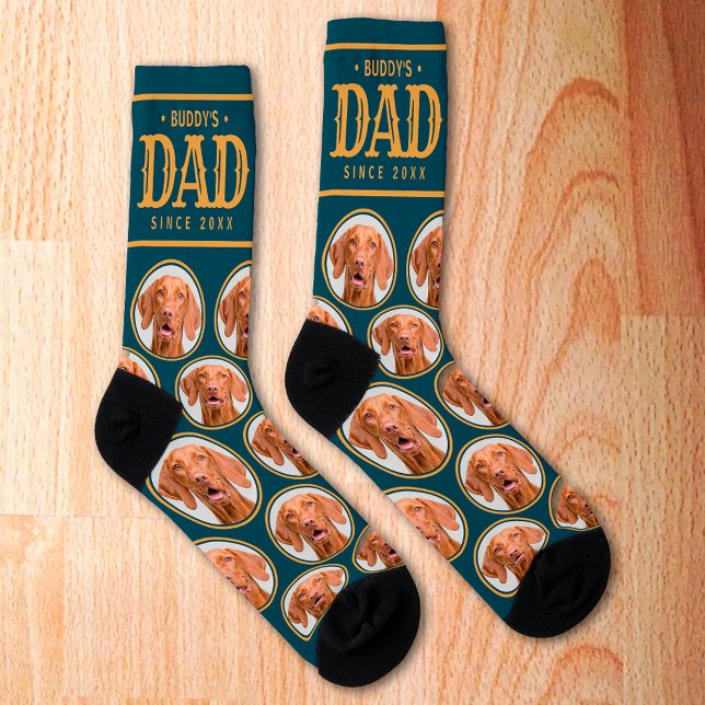 Calcetines Mascota Perro Papá Regalo Personalizado Patrón de  (Dog Dad Socks)