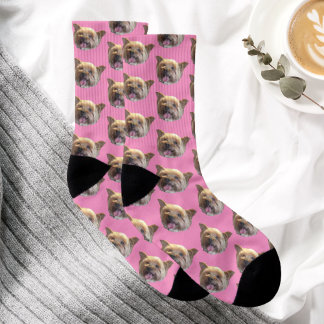 Calcetines Mascota personalizado rosa foto memoria Keepsake