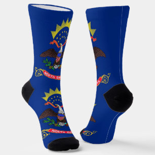 Calcetines masculinos con bandera de Dakota del No