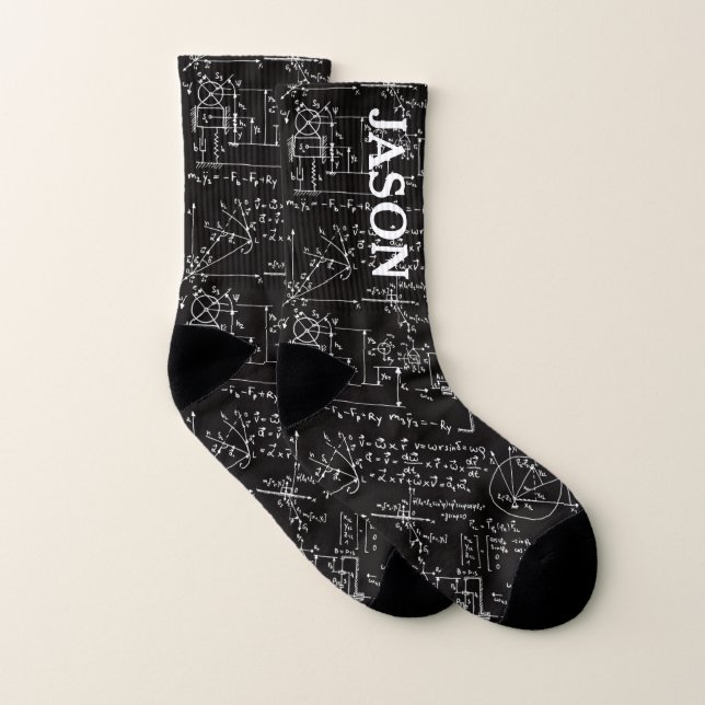 Calcetines Matemáticas Personalizadas para Geeks (Par)