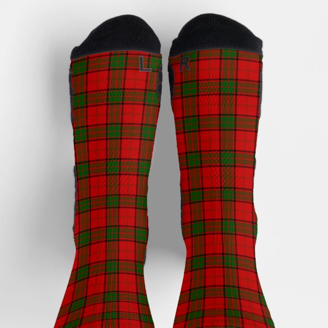 Calcetines Maxwell tartan platillo rojo (Arriba)