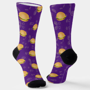 Calcetines Me encantan las hamburguesas de queso de niños