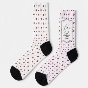 Calcetines Me encantan los esquíes (me encantan los perros es