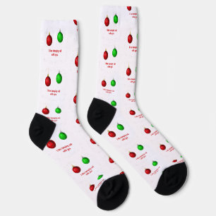 Calcetines Me gusta colgar con tus bolas de Navidades