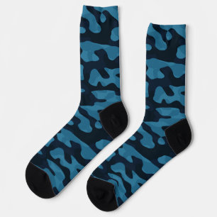 Calcetines Medianoche, azul claro, azul apagado, camuflaje az