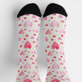 Calcetines Medias de agua rosa y destellos de oro Sweetheart