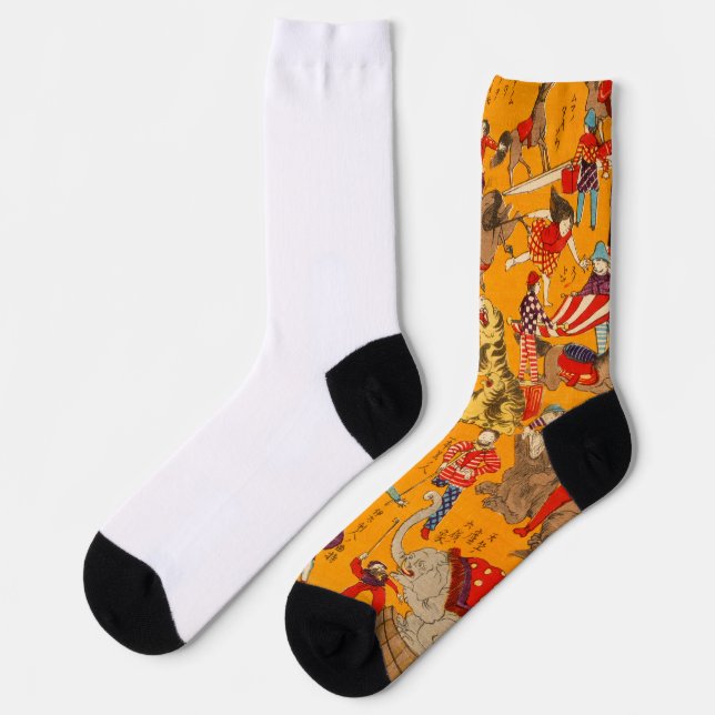 Calcetines Medias Premium Sostenibles Japanese Big Circus 187 (Izquierda)