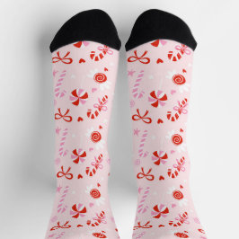 Calcetines Medias Rosadas de Caramelo Dulce