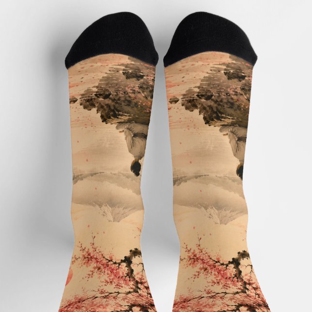 Calcetines meditación de flor de cerezo (Arriba)