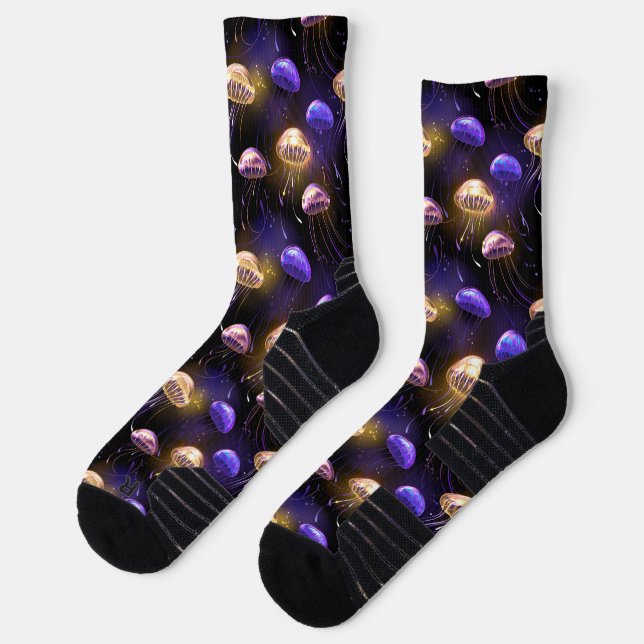 Calcetines Medusas luminosas sin costuras (Izquierda)