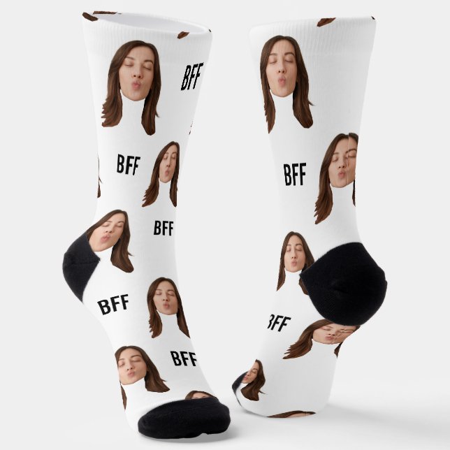 Calcetines Mejor Amigo Socks BFF Gift Socks Personalizado Fac (Angular)