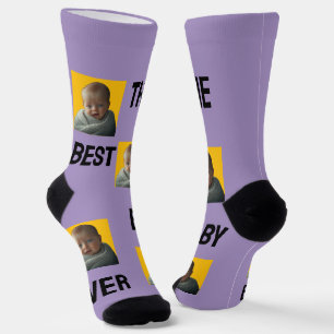 Calcetines Mejor bebé del mundo divertida foto Personalizad