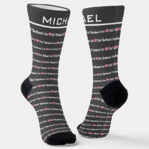 Calcetines Mejor Esposo de la Historia   Monograma elegante