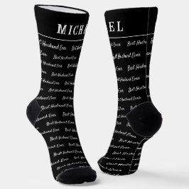 Calcetines Mejor esposo de todos | Monograma divertido