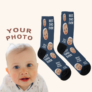 Calcetines Mejor Papá del Mundo con Foto y Texto P