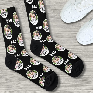 Calcetines Mejor Papá del Mundo Foto Negra