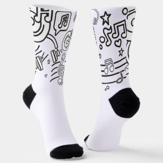 Calcetines Melodía elegante: Socks con temas musicales